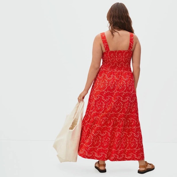 Everlane - The Smock Dress in Red Floral - Picture 4 of 6